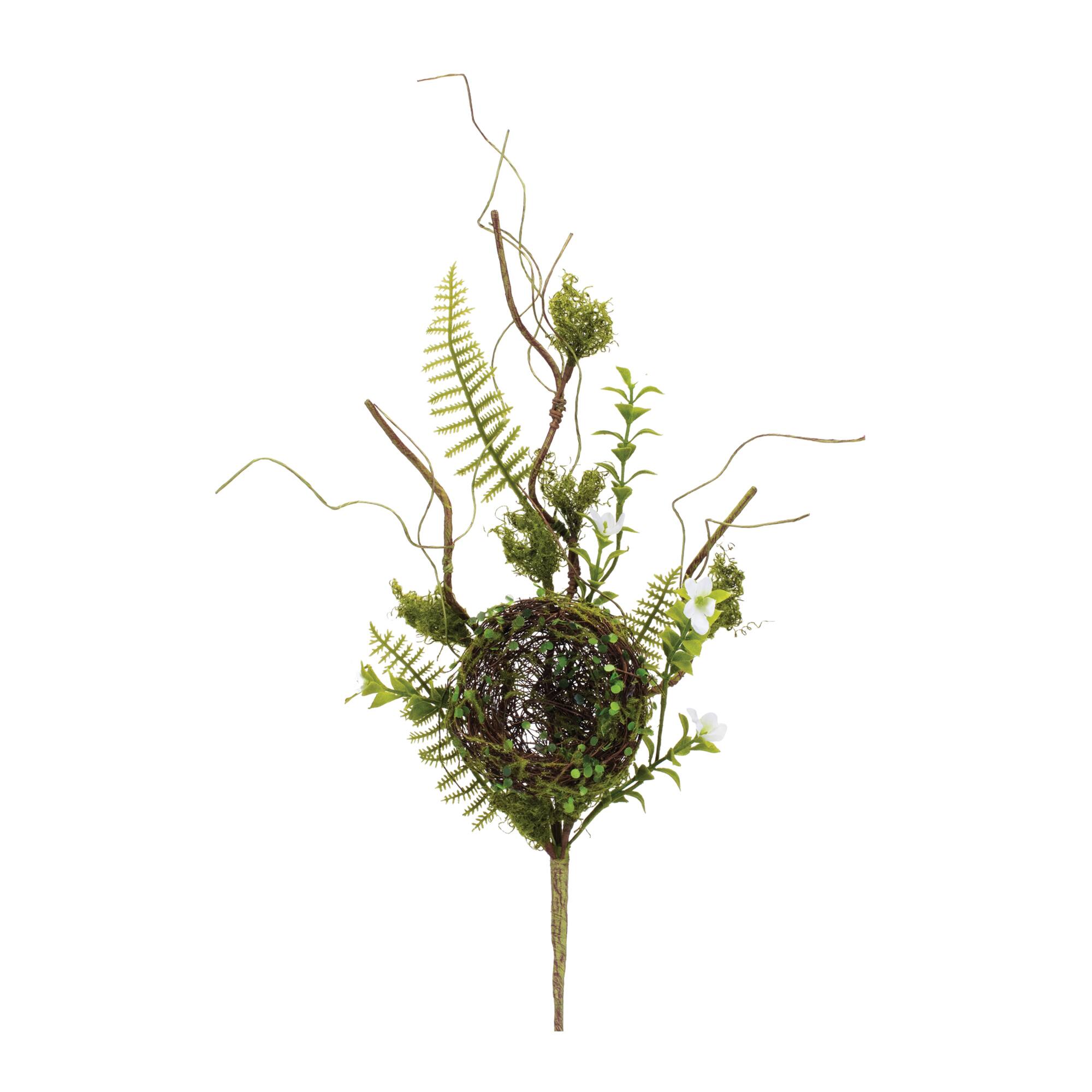 25.5" Bird Nest Twig Sprays, 2ct.